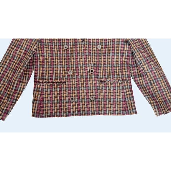 Vintage DAVID N 80s / 90s Plaid Checkered Blazer / jacket Size Small - Picture 4 of 8